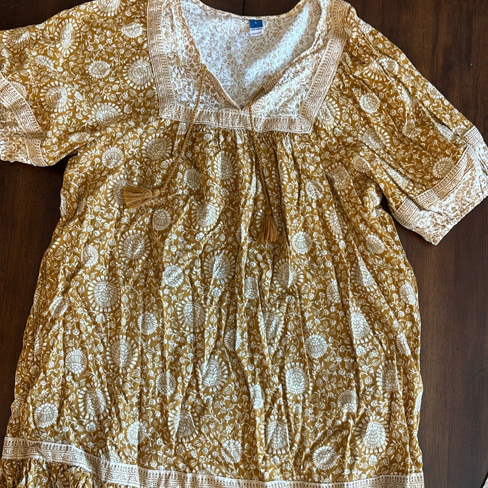 Old Navy 100% cotton short sleeved BoHo summer dress